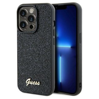 Guess nakładka do iPhone 13 Pro Max 6,7" GUHCP13XPMSDGSK czarna HC PU DISCO SCRIPT METAL