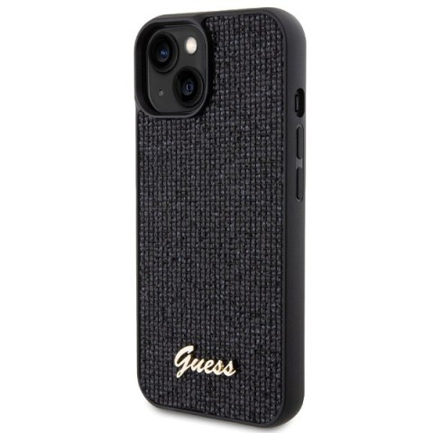 Guess nakładka do iPhone 14 6,1" GUHCP14SPMSDGSK czarna HC PU DISCO SCRIPT METAL Guess nakładka do iPhone 14 6,1" GUHCP14SPMSDGSK czarna HC PU DISCO SCRIPT METAL