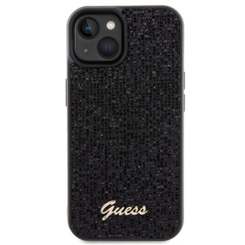 Guess nakładka do iPhone 14 6,1" GUHCP14SPMSDGSK czarna HC PU DISCO SCRIPT METAL Guess nakładka do iPhone 14 6,1" GUHCP14SPMSDGSK czarna HC PU DISCO SCRIPT METAL
