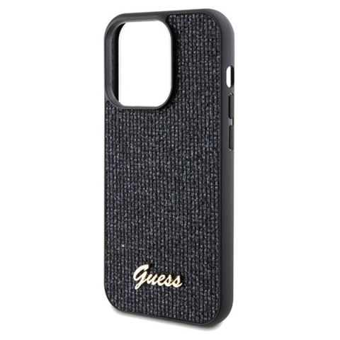 Guess nakładka do iPhone 14 Pro 6,1" GUHCP14LPMSDGSK HC PU DISCO SCRIPT METAL czarna Guess nakładka do iPhone 14 Pro 6,1" GUHCP14LPMSDGSK HC PU DISCO SCRIPT METAL czarna