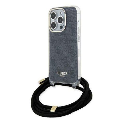 Guess nakładka do iPhone 15 Pro 6,1" GUHCP15LHC4SEK czarna HC CROSSBODY CORD 4G PRINT Guess nakładka do iPhone 15 Pro 6,1" GUHCP15LHC4SEK czarna HC CROSSBODY CORD 4G PRINT
