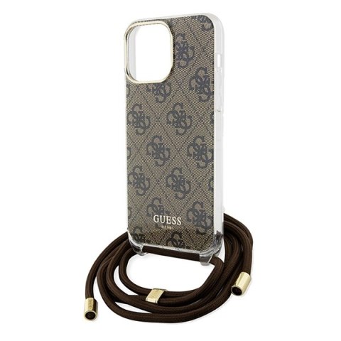Guess nakładka do iPhone 15 Pro Max 6,7" GUHCP15XHC4SEW brązowa HC CROSSBODY CORD 4G PRINT Guess nakładka do iPhone 15 Pro Max 6,7" GUHCP15XHC4SEW brązowa HC CROSSBODY CORD 4G PRINT