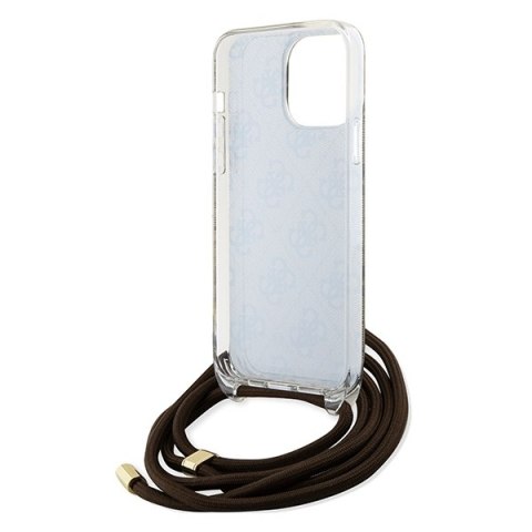 Guess nakładka do iPhone 15 Pro Max 6,7" GUHCP15XHC4SEW brązowa HC CROSSBODY CORD 4G PRINT Guess nakładka do iPhone 15 Pro Max 6,7" GUHCP15XHC4SEW brązowa HC CROSSBODY CORD 4G PRINT