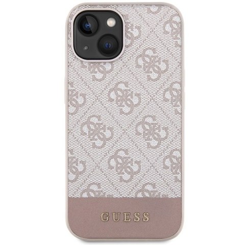 Guess nakładka do iPhone 15 Pro Max 6,7" GUHCP15SG4GLPI różowa HC PC/TPU 4G PU BOTTOM STRIPE Guess nakładka do iPhone 15 Pro Max 6,7" GUHCP15SG4GLPI różowa HC PC/TPU 4G PU BOTTOM STRIPE