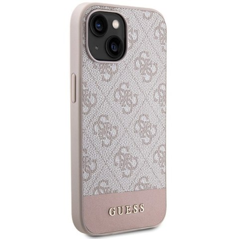 Guess nakładka do iPhone 15 Pro Max 6,7" GUHCP15SG4GLPI różowa HC PC/TPU 4G PU BOTTOM STRIPE Guess nakładka do iPhone 15 Pro Max 6,7" GUHCP15SG4GLPI różowa HC PC/TPU 4G PU BOTTOM STRIPE