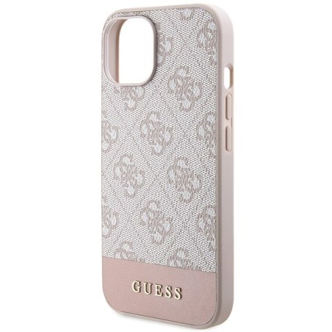 Guess nakładka do iPhone 15 Pro Max 6,7" GUHCP15SG4GLPI różowa HC PC/TPU 4G PU BOTTOM STRIPE Guess nakładka do iPhone 15 Pro Max 6,7" GUHCP15SG4GLPI różowa HC PC/TPU 4G PU BOTTOM STRIPE
