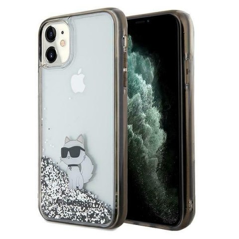 Karl Lagerfeld nakładka do iPhone 11 KLHCN61LKCNSK transparentna HC LIQ. GLITTER C Karl Lagerfeld nakładka do iPhone 11 KLHCN61LKCNSK transparentna HC LIQ. GLITTER C