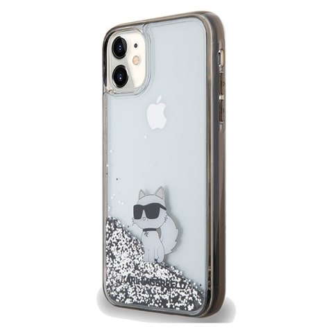 Karl Lagerfeld nakładka do iPhone 11 KLHCN61LKCNSK transparentna HC LIQ. GLITTER C Karl Lagerfeld nakładka do iPhone 11 KLHCN61LKCNSK transparentna HC LIQ. GLITTER C