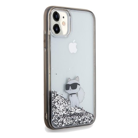 Karl Lagerfeld nakładka do iPhone 11 KLHCN61LKCNSK transparentna HC LIQ. GLITTER C Karl Lagerfeld nakładka do iPhone 11 KLHCN61LKCNSK transparentna HC LIQ. GLITTER C