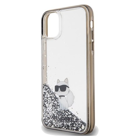 Karl Lagerfeld nakładka do iPhone 11 KLHCN61LKCNSK transparentna HC LIQ. GLITTER C Karl Lagerfeld nakładka do iPhone 11 KLHCN61LKCNSK transparentna HC LIQ. GLITTER C