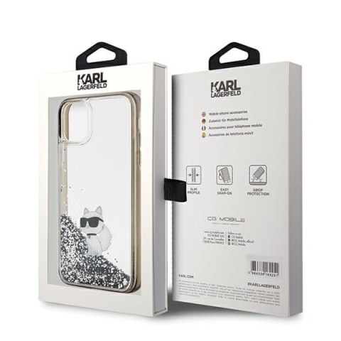 Karl Lagerfeld nakładka do iPhone 11 KLHCN61LKCNSK transparentna HC LIQ. GLITTER C Karl Lagerfeld nakładka do iPhone 11 KLHCN61LKCNSK transparentna HC LIQ. GLITTER C