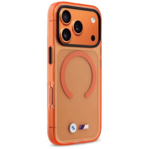 Etui BMW M IML Metal Logos MagSafe na iPhone 17 Pro - promarańczowe