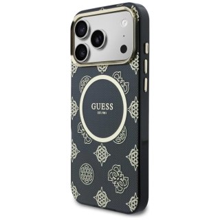 Etui Guess IML Peony Dot MagSafe na iPhone 17 Pro Max - czarne