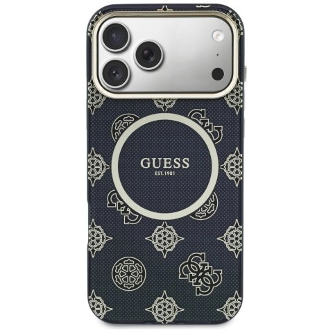 Etui Guess IML Peony Dot MagSafe na iPhone 17 Pro Max - czarne