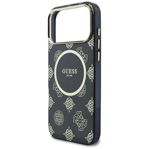 Etui Guess IML Peony Dot MagSafe na iPhone 17 Pro Max - czarne