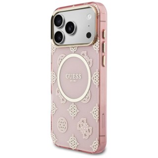 Etui Guess IML Peony Dot MagSafe na iPhone 17 Pro Max - różowe