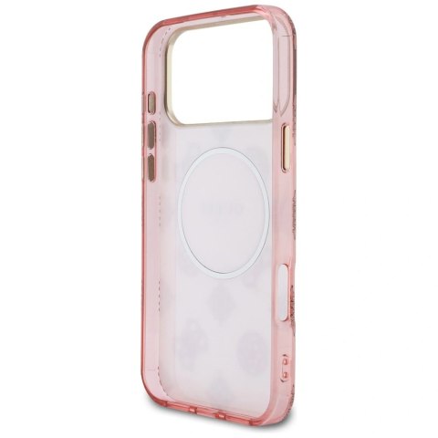 Etui Guess IML Peony Dot MagSafe na iPhone 17 Pro Max - różowe