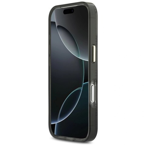 Etui Guess IML Peony Dot MagSafe na iPhone 17 Pro - czarne