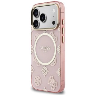 Etui Guess IML Peony Dot MagSafe na iPhone 17 Pro - różowe