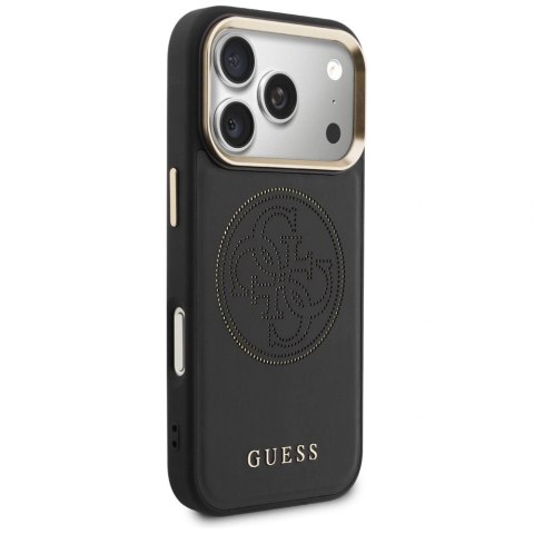 Etui Guess Perforated 4G MagSafe na iPhone 17 Pro Max - czarne