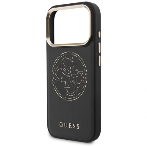 Etui Guess Perforated 4G MagSafe na iPhone 17 Pro - czarne