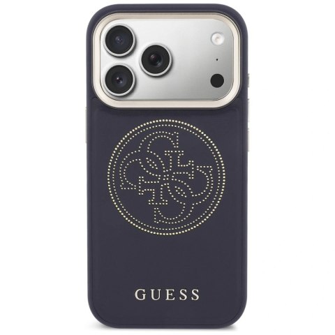 Etui Guess Perforated 4G MagSafe na iPhone 17 Pro - niebieskie