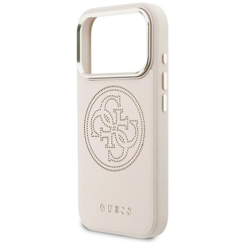 Etui Guess Perforated 4G MagSafe na iPhone 17 Pro - różowe