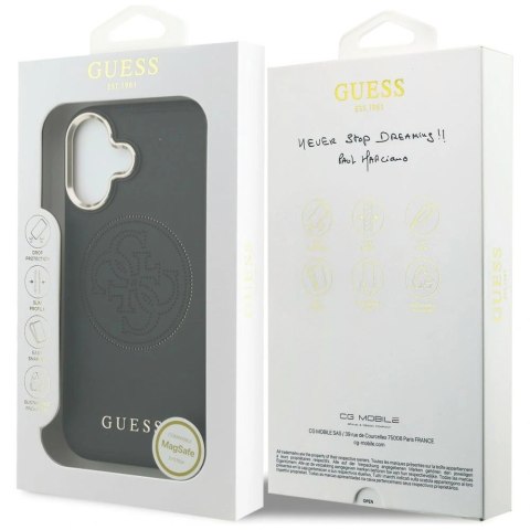 Etui Guess Perforated 4G MagSafe na iPhone 17 - czarne