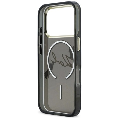 Etui Karl Lagerfeld IML Choupettes Karl Script Logo MagSafe na iPhone 17 Pro Max - czarne