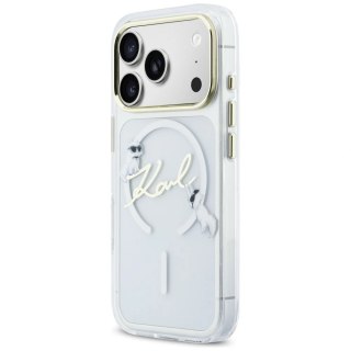 Etui Karl Lagerfeld IML Choupettes Karl Script Logo MagSafe na iPhone 17 Pro - przezroczyste