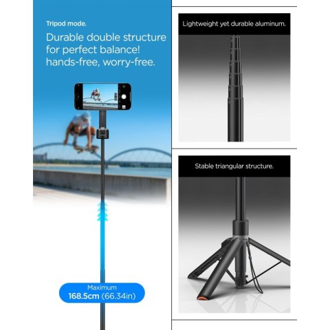 SPIGEN S581W MAGSAFE BLUETOOTH SELFIE STICK TRIPOD BLACK