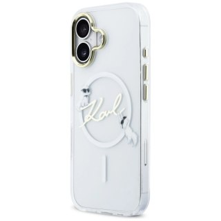 Etui Karl Lagerfeld IML Choupettes Karl Script Logo MagSafe na iPhone 17 - przezroczyste