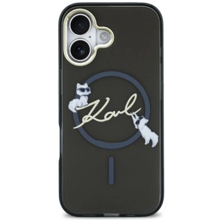 Etui Karl Lagerfeld IML Choupettes Karl Script Logo MagSafe na iPhone Air - czarne