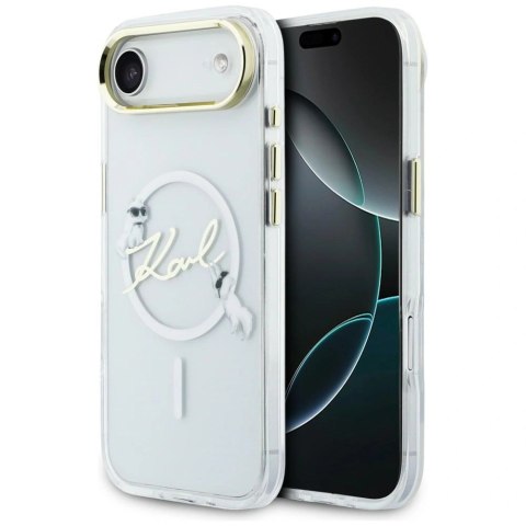 Etui Karl Lagerfeld IML Choupettes Karl Script Logo MagSafe na iPhone Air - przezroczyste