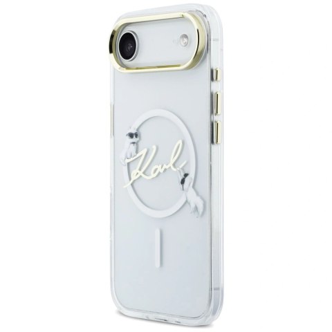 Etui Karl Lagerfeld IML Choupettes Karl Script Logo MagSafe na iPhone Air - przezroczyste