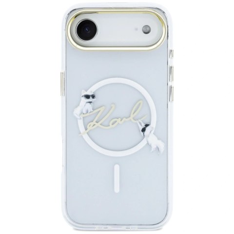 Etui Karl Lagerfeld IML Choupettes Karl Script Logo MagSafe na iPhone Air - przezroczyste