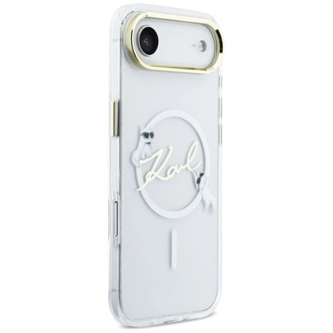 Etui Karl Lagerfeld IML Choupettes Karl Script Logo MagSafe na iPhone Air - przezroczyste