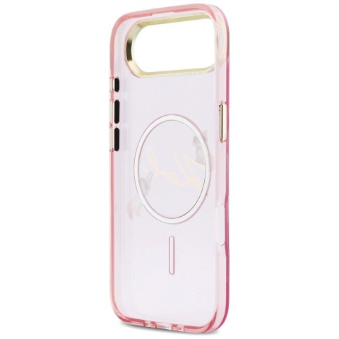 Etui Karl Lagerfeld IML Choupettes Karl Script Logo MagSafe na iPhone Air - różowe