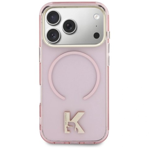 Etui Karl Lagerfeld IML K Head Logo MagSafe na iPhone 17 Pro Max - różowe