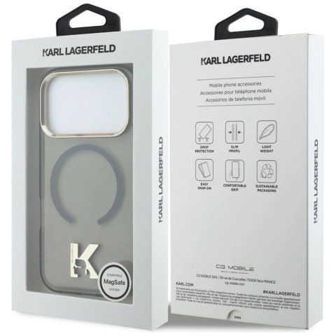 Etui Karl Lagerfeld IML K Head Logo MagSafe na iPhone 17 Pro - czarne