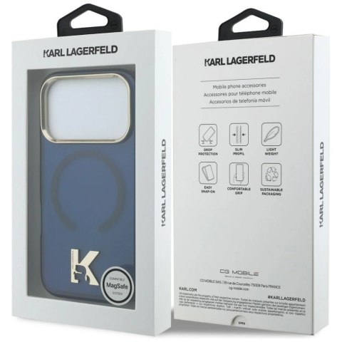 Etui Karl Lagerfeld IML K Head Logo MagSafe na iPhone 17 Pro - niebieskie
