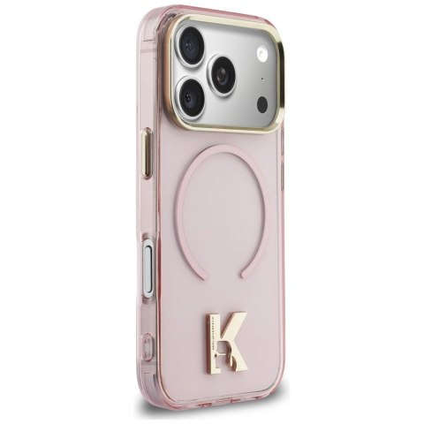 Etui Karl Lagerfeld IML K Head Logo MagSafe na iPhone 17 Pro - różowe