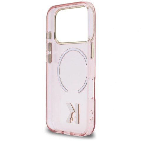 Etui Karl Lagerfeld IML K Head Logo MagSafe na iPhone 17 Pro - różowe
