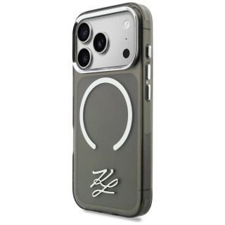 Etui Karl Lagerfeld IML KL Script Logo MagSafe na iPhone 17 Pro Max - czarne