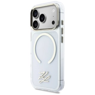 Etui Karl Lagerfeld IML KL Script Logo MagSafe na iPhone 17 Pro Max - przezroczyste