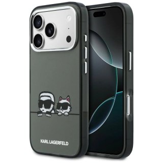 Etui Karl Lagerfeld IML Karl & Choupette Peekaboo Logo MagSafe na iPhone 17 Pro Max - czarne