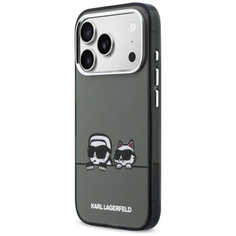 Etui Karl Lagerfeld IML Karl & Choupette Peekaboo Logo MagSafe na iPhone 17 Pro - czarne