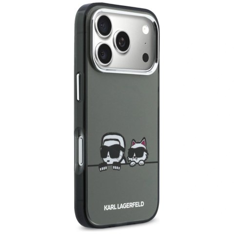 Etui Karl Lagerfeld IML Karl & Choupette Peekaboo Logo MagSafe na iPhone 17 Pro - czarne