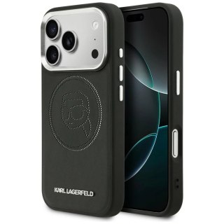 Etui Karl Lagerfeld K Head Point Logo MagSafe na iPhone 17 Pro Max - czarne