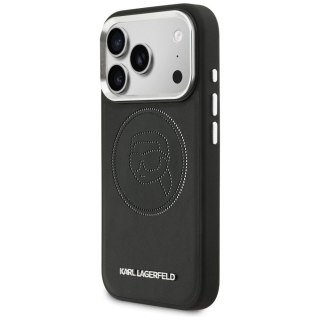 Etui Karl Lagerfeld K Head Point Logo MagSafe na iPhone 17 Pro - czarne